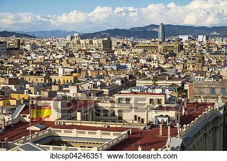 View from Mirador de Colon, historic centre, Barcelona, Catalonia, Spain, Europe View Large Photo Image Stock Image - View from Mirador de Colon, historic centre, Barcelona, Catalonia, Spain, Europe. Fotosearch