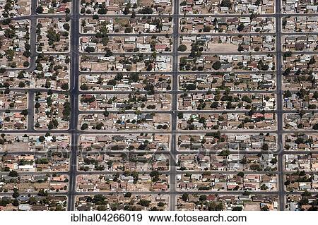 View from plane, streets and residential buildings, Las Vegas, Nevada, USA, North America View Large Photo Image Stock Photo - View from plane, streets and residential buildings, Las Vegas, Nevada, USA, North America. Fotosearch