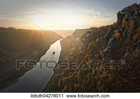 View of Elbe from bastion, sunset, Elbe Sandstone Mountains, Saxon Switzerland National Park, Saxony, Germany, Europe View Large Photo Image Stock Image - View of Elbe from bastion, sunset, Elbe Sandstone Mountains, Saxon Switzerland National Park, Saxony, Germany, Europe. Fotosearch