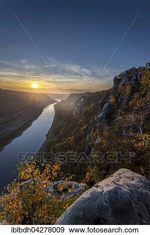 View of Elbe from bastion, sunset, Elbe Sandstone Mountains, Saxon Switzerland National Park, Saxony, Germany, Europe View Large Photo Image Stock Photo - View of Elbe from bastion, sunset, Elbe Sandstone Mountains, Saxon Switzerland National Park, Saxony, Germany, Europe. Fotosearch