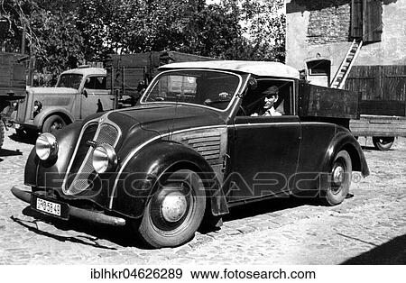 Stock Photo - Vintage car, ca. 1955, Leipzig, Germany, Europe. Fotosearch
