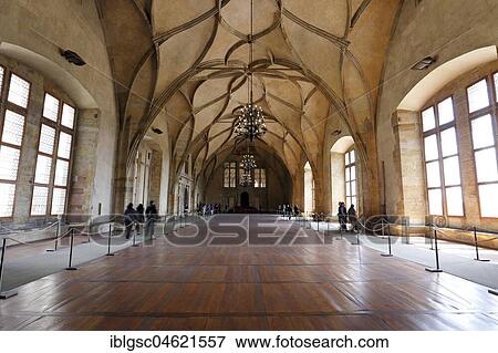 Vladislav Hall at the Old Royal Palace, Prague Castle, Prague, Czech Republic, Europe View Large Photo Image Stock Photo - Vladislav Hall at the Old Royal Palace, Prague Castle, Prague, Czech Republic, Europe. Fotosearch