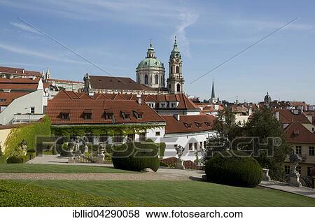 Vrtba Garden, Baroque gardens, Baroque gardens, UNESCO World Heritage Site, behind church St. Nicolaus, Lesser Town, Prague, Czech Republic, Europe View Large Photo Image Stock Photo - Vrtba Garden, Baroque gardens, Baroque gardens, UNESCO World Heritage Site, behind church St. Nicolaus, Lesser Town, Prague, Czech Republic, Europe. Fotosearch