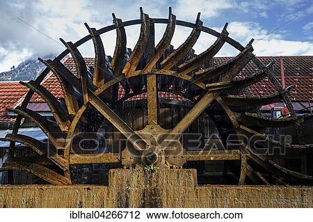 Water wheel in the Ostrich stream, historical hammer mill, Bad Oberdorf in Bad Hindelang, Allgau, Bavaria, Germany, Europe View Large Photo Image Stock Image - Water wheel in the Ostrich stream, historical hammer mill, Bad Oberdorf in Bad Hindelang, Allgau, Bavaria, Germany, Europe. Fotosearch