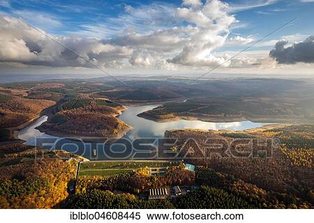 Wehebachtalsperre dam between Hürtgenwald in the district of Düren and Stolberg in the city region of Aachen, Steinschüttdamm, drinking water supply, Wasserverband Eifel-Rur, WVER, Stolberg, Rheinland, Region Aachen Düren, North Rhine-Westphalia,... View Large Photo Image Stock Photography - Wehebachtalsperre dam between Hürtgenwald in the district of Düren and Stolberg in the city region of Aachen, Steinschüttdamm, drinking water supply, Wasserverband Eifel-Rur, WVER, Stolberg, Rheinland, Region Aachen Düren, North Rhine-Westphalia,.... Fotosearch