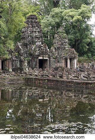 West gate and causeway of Preah Khan Temple, Angkor, Cambodia, Asia View Large Photo Image Picture - West gate and causeway of Preah Khan Temple, Angkor, Cambodia, Asia. Fotosearch