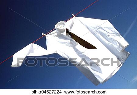 Picture - White shirt with tie, Berlin, Germany, Europe. Fotosearch