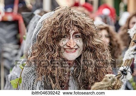 Woman disguised as witche at the Möhnenumzug, carnival, Mülheim-Kärlich, Rhineland-Palatinate, Germany, Europe View Large Photo Image Stock Image - Woman disguised as witche at the Möhnenumzug, carnival, Mülheim-Kärlich, Rhineland-Palatinate, Germany, Europe. Fotosearch