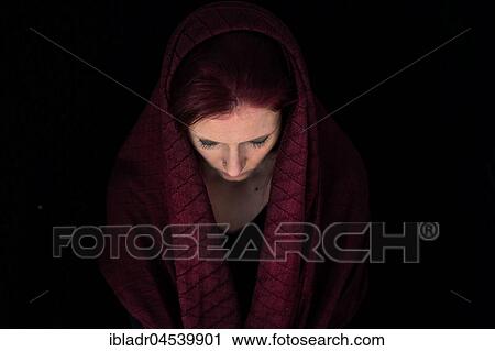 Woman with cloth on her head View Large Photo Image Stock Image - Woman with cloth on her head. Fotosearch