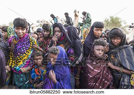 Young girls at the Gerewol festival, courtship ritual competition among the Woodaabe Fula people, Niger, Africa View Large Photo Image Stock Image - Young girls at the Gerewol festival, courtship ritual competition among the Woodaabe Fula people, Niger, Africa. Fotosearch