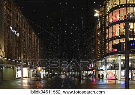 Zurich Lucy Christmas lights, Zurich, Bahnhofstrasse, Canton Zurich, Switzerland, Europe View Large Photo Image Stock Image - Zurich Lucy Christmas lights, Zurich, Bahnhofstrasse, Canton Zurich, Switzerland, Europe. Fotosearch