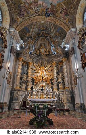 Stock Photo - Altar in the pilgrimage church Mariatrost in Graz, Styria, Austria, Europe. Fotosearch