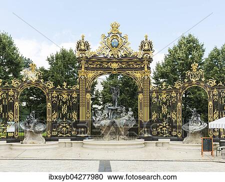 Amphitrite-Brunnen am Place Stanislas, UNESCO Weltkulturerbe, Nancy, Meurthe-et-Moselle, Lothringen, Frankreich, Europa View Large Photo Image Stock Image - Amphitrite-Brunnen am Place Stanislas, UNESCO Weltkulturerbe, Nancy, Meurthe-et-Moselle, Lothringen, Frankreich, Europa. Fotosearch