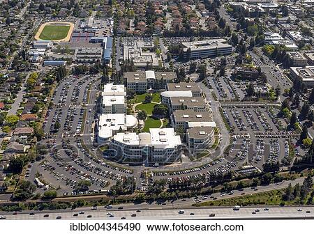 Stock Image - Apple Campus I or Apple Campus 1, Cupertino, Silicon Valley, California, USA, North America. Fotosearch