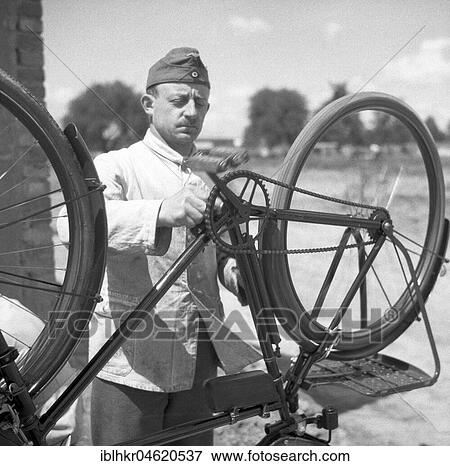 Approx. 1939, 1941, training Wehrmacht, bicycle repair, Ulm, Germany, Europe View Large Photo Image Stock Photo - Approx. 1939, 1941, training Wehrmacht, bicycle repair, Ulm, Germany, Europe. Fotosearch