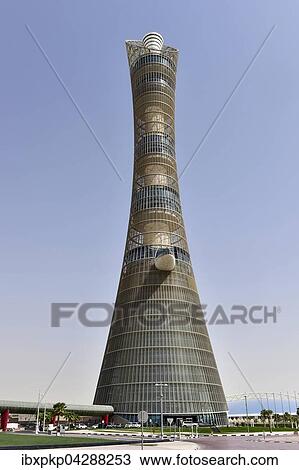 Aspire Tower, Doha, Katar, Asien View Large Photo Image Stock Image - Aspire Tower, Doha, Katar, Asien. Fotosearch