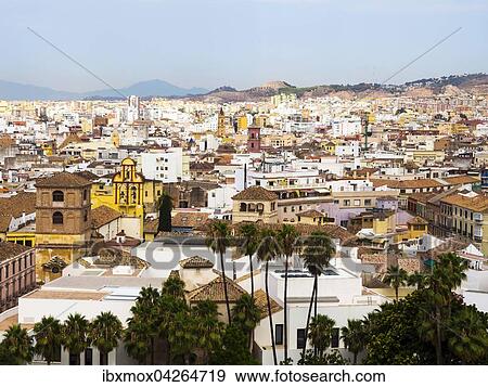 Ausblick von der Festung Alcazaba auf die Altstadt von Malaga, Provinz Malaga, Andalusien, Spanien, Europa View Large Photo Image Stock Photo - Ausblick von der Festung Alcazaba auf die Altstadt von Malaga, Provinz Malaga, Andalusien, Spanien, Europa. Fotosearch