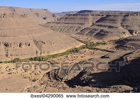 Aussicht uber das Dorf Idaran und den Idaran Canyon, Iherir, Tassili n'Ajjer Nationalpark, Unesco-Weltnaturerbe, Sahara, Algerien, Afrika View Large Photo Image Stock Photography - Aussicht uber das Dorf Idaran und den Idaran Canyon, Iherir, Tassili n'Ajjer Nationalpark, Unesco-Weltnaturerbe, Sahara, Algerien, Afrika. Fotosearch