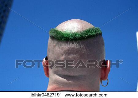 Bald man with green hair, Berlin, Germany, Europe View Large Photo Image Stock Image - Bald man with green hair, Berlin, Germany, Europe. Fotosearch