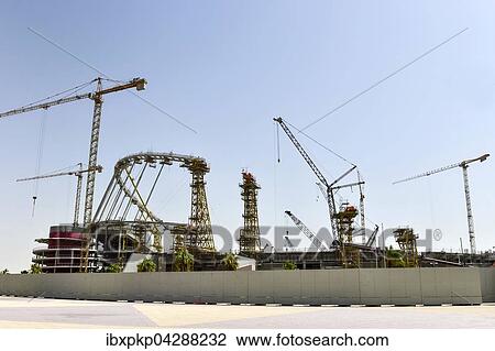 Baustelle des Khalifa International Stadium, Doha, Katar, Asien View Large Photo Image Stock Image - Baustelle des Khalifa International Stadium, Doha, Katar, Asien. Fotosearch