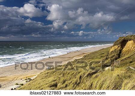 Beach at Roten Kliff, Red Cliff, near Kampen, cloudy sky, Sylt, North Frisia, Schleswig-Holstein, Germany, Europe, PublicGround, Europe View Large Photo Image Stock Image - Beach at Roten Kliff, Red Cliff, near Kampen, cloudy sky, Sylt, North Frisia, Schleswig-Holstein, Germany, Europe, PublicGround, Europe. Fotosearch