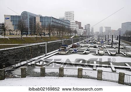 Boats, snow, Medienhafen harbour, Duesseldorf, North Rhine-Westphalia, Germany, Europe, PublicGround, Europe View Large Photo Image Stock Image - Boats, snow, Medienhafen harbour, Duesseldorf, North Rhine-Westphalia, Germany, Europe, PublicGround, Europe. Fotosearch