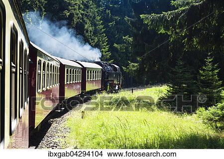 Brockenbahn auf der Fahrt zum Brocken, Harz, Sachsen-Anhalt, Deutschland, Europa View Large Photo Image Picture - Brockenbahn auf der Fahrt zum Brocken, Harz, Sachsen-Anhalt, Deutschland, Europa. Fotosearch