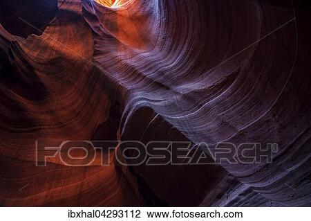 Bunte Sandsteinformation mit Lichteinfall, Upper Antelope Canyon, Slot Canyon, Page, Arizona, USA, Nordamerika View Large Photo Image Stock Image - Bunte Sandsteinformation mit Lichteinfall, Upper Antelope Canyon, Slot Canyon, Page, Arizona, USA, Nordamerika. Fotosearch