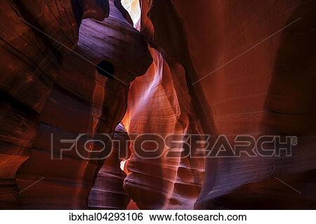Bunte Sandsteinformation mit Lichteinfall, Upper Antelope Canyon, Slot Canyon, Page, Arizona, USA, Nordamerika View Large Photo Image Stock Photograph - Bunte Sandsteinformation mit Lichteinfall, Upper Antelope Canyon, Slot Canyon, Page, Arizona, USA, Nordamerika. Fotosearch