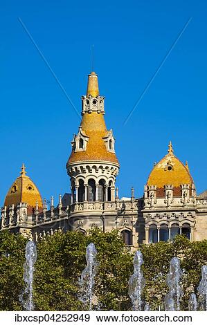 Cases Rocamora, Placa de Catalunya, Barcelona, Katalonien, Spanien, Europa View Large Photo Image Stock Photo - Cases Rocamora, Placa de Catalunya, Barcelona, Katalonien, Spanien, Europa. Fotosearch