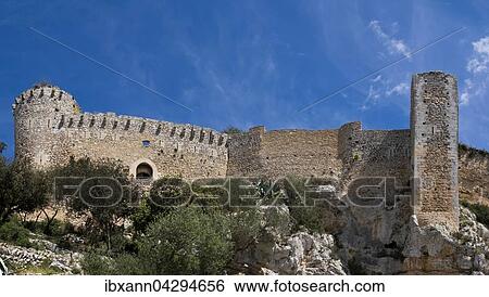 Castell de Santueri, auf dem Puig de Santueri, Felanitx, Mallorca, Balearen, Spanien, Europa View Large Photo Image Stock Photograph - Castell de Santueri, auf dem Puig de Santueri, Felanitx, Mallorca, Balearen, Spanien, Europa. Fotosearch