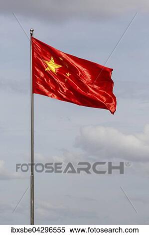 Chinesische Flagge, China Fahne weht im Wind View Large Photo Image Stock Photography - Chinesische Flagge, China Fahne weht im Wind. Fotosearch