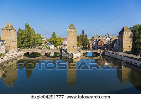 Die Ill mit den drei Turmen der Gedeckten Brucken, Ponts Couverts, UNESCO Weltkulturerbe, Strassburg, Departement Bas-Rhin, Elsass, Frankreich, Europa View Large Photo Image Stock Photo - Die Ill mit den drei Turmen der Gedeckten Brucken, Ponts Couverts, UNESCO Weltkulturerbe, Strassburg, Departement Bas-Rhin, Elsass, Frankreich, Europa. Fotosearch