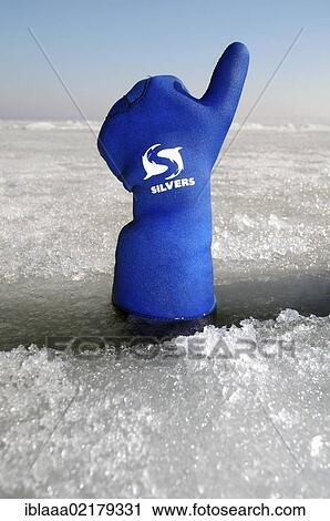 Diver's hand giving the Upwards sign, subglacial diving, ice diving, in the frozen Black Sea, a rare phenomenon, last time it occured in 1977, Odessa, Ukraine, Eastern Europe, Europe View Large Photo Image Stock Image - Diver's hand giving the Upwards sign, subglacial diving, ice diving, in the frozen Black Sea, a rare phenomenon, last time it occured in 1977, Odessa, Ukraine, Eastern Europe, Europe. Fotosearch