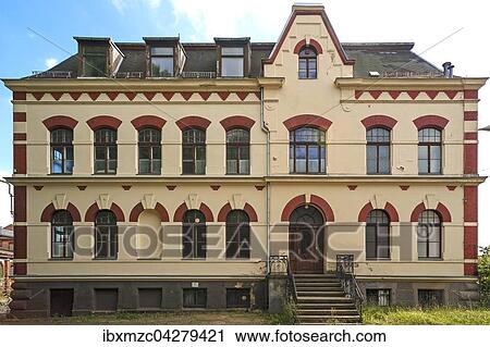 Stock Image - Ehemalige Fabrik, heute Ausstellungshalle, Pomologische Gartenstrasse, Gorlitz, Oberlausitz, Sachsen, Deutschland, Europa. Fotosearch