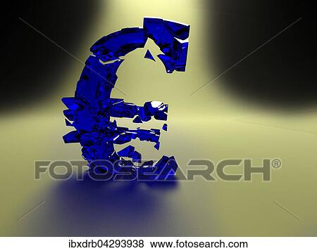 Euro zerbricht View Large Photo Image Stock Photo - Euro zerbricht. Fotosearch