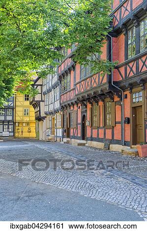 Fachwerkhauser, UNESCO Weltkulturerbe, Quedlinburg, Harz, Sachsen-Anhalt, Deutschland, Europa View Large Photo Image Stock Image - Fachwerkhauser, UNESCO Weltkulturerbe, Quedlinburg, Harz, Sachsen-Anhalt, Deutschland, Europa. Fotosearch