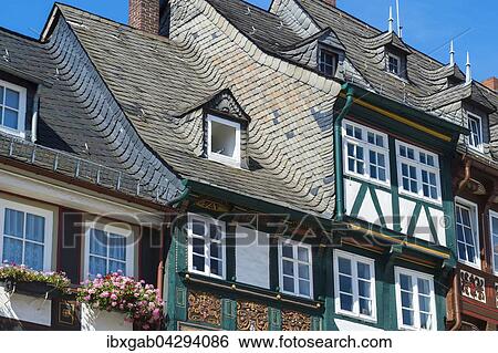 Fachwerkhauser, UNESCO Weltkulturerbe, Goslar, Harz, Niedersachsen, Deutschland, Europa View Large Photo Image Stock Photograph - Fachwerkhauser, UNESCO Weltkulturerbe, Goslar, Harz, Niedersachsen, Deutschland, Europa. Fotosearch