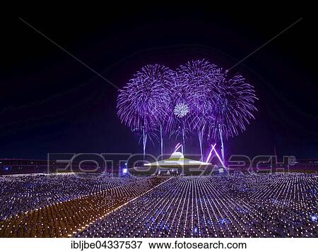 Fireworks at the Wat Phra Dhammakaya temple, Chedi Mahadhammakaya Cetiya, Khlong Luang District, Pathum Thani, Bangkok, Thailand, Asia *** IMPORTANT: Image may not be used in a negative context with the Dhammakaya temple *** View Large Photo Image Stock Photo - Fireworks at the Wat Phra Dhammakaya temple, Chedi Mahadhammakaya Cetiya, Khlong Luang District, Pathum Thani, Bangkok, Thailand, Asia *** IMPORTANT: Image may not be used in a negative context with the Dhammakaya temple ***. Fotosearch