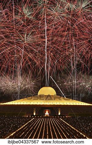 Fireworks at Wat Phra Dhammakaya, Chedi Mahadhammakaya Cetiya, Khlong Luang District, Pathum Thani, Bangkok, Thailand, Asia *** IMPORTANT: Image may not be used in a negative context with the Dhammakaya temple *** View Large Photo Image Stock Photo - Fireworks at Wat Phra Dhammakaya, Chedi Mahadhammakaya Cetiya, Khlong Luang District, Pathum Thani, Bangkok, Thailand, Asia *** IMPORTANT: Image may not be used in a negative context with the Dhammakaya temple ***. Fotosearch