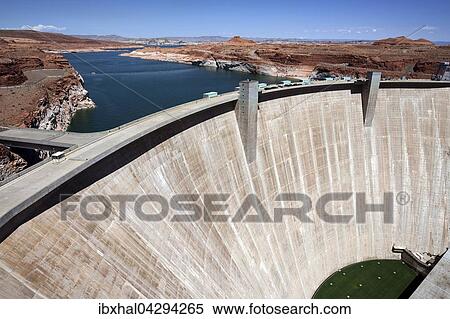 Glen Canyon Staudamm, hinten Lake Powell, Page, Arizona, USA, Nordamerika View Large Photo Image Stock Photography - Glen Canyon Staudamm, hinten Lake Powell, Page, Arizona, USA, Nordamerika. Fotosearch