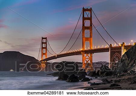 Golden Gate Bridge, Nacht, Marshall Strand, Marshall's Beach, Felsenkuste, San Francisco, USA, Nordamerika View Large Photo Image Stock Image - Golden Gate Bridge, Nacht, Marshall Strand, Marshall's Beach, Felsenkuste, San Francisco, USA, Nordamerika. Fotosearch