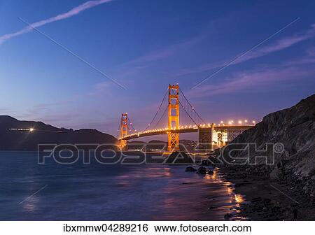Golden Gate Bridge, Nacht, Marshall Strand, Marshall's Beach, Felsenkuste, San Francisco, USA, Nordamerika View Large Photo Image Stock Photograph - Golden Gate Bridge, Nacht, Marshall Strand, Marshall's Beach, Felsenkuste, San Francisco, USA, Nordamerika. Fotosearch