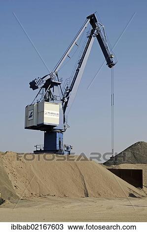 Stock Image - Harbour crane, port of Dortmund, Ruhr Area, North Rhine-Westphalia, Germany, Europe, PublicGround, Europe. Fotosearch