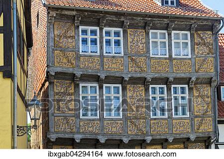 Haus des Dichters Nikolaus Dietrich Giseke, UNESCO Weltkulturerbe, Quedlinburg, Harz, Sachsen-Anhalt, Deutschland, Europa View Large Photo Image Picture - Haus des Dichters Nikolaus Dietrich Giseke, UNESCO Weltkulturerbe, Quedlinburg, Harz, Sachsen-Anhalt, Deutschland, Europa. Fotosearch
