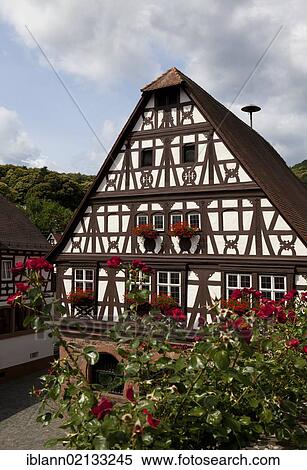 Stock Photography - Historic town hall in Doerrenbach, Southern Palatinate, Pfalz, Rhineland-Palatinate, Germany, Europe. Fotosearch