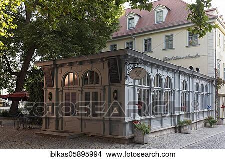 Picture - Historical Winter Garden, Restaurant Anno 1900, Hotel Anna Amalia, Weimar Old Town, Weimar, Thuringia, Germany, Europe. Fotosearch