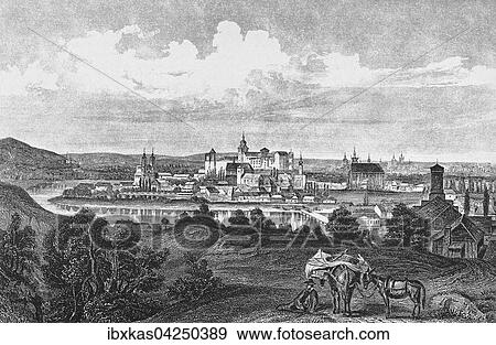 Historische Stadtansicht, Stahlstich, Krakau um 1850, Polen, Europa View Large Photo Image Stock Photo - Historische Stadtansicht, Stahlstich, Krakau um 1850, Polen, Europa. Fotosearch