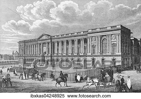 Historische Stadtansicht, Stahlstich, Louvre um 1835, Paris, Frankreich, Europa View Large Photo Image Stock Photography - Historische Stadtansicht, Stahlstich, Louvre um 1835, Paris, Frankreich, Europa. Fotosearch