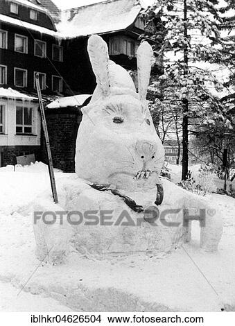Ice sculpture in the form of a hare, ca. 1980s, East Berlin, GDR, Germany, Europe View Large Photo Image Picture - Ice sculpture in the form of a hare, ca. 1980s, East Berlin, GDR, Germany, Europe. Fotosearch